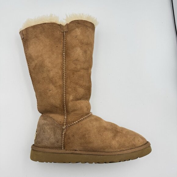 UGG Australia Women's Bailey Button Triplet S/N 1873 Suede Fur Boots Size 7 - Picture 10 of 16